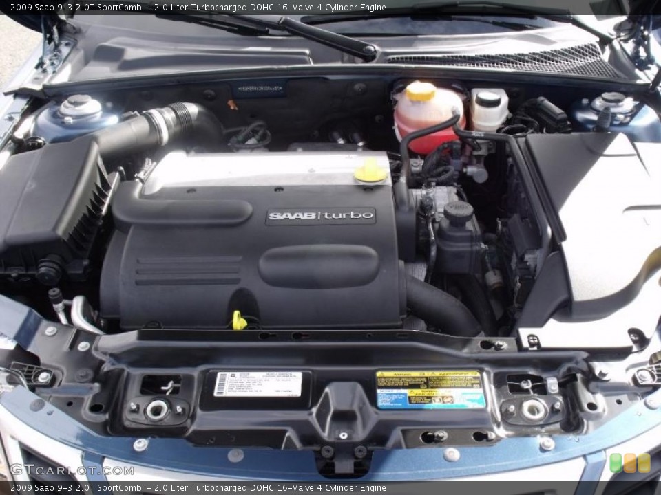 2.0 Liter Turbocharged DOHC 16-Valve 4 Cylinder Engine for the 2009 Saab 9-3 #39628134
