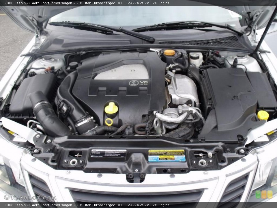2.8 Liter Turbocharged DOHC 24-Valve VVT V6 Engine for the 2008 Saab 9-3 #39628914