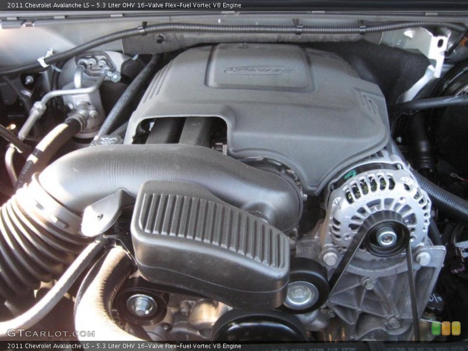 5.3 Liter OHV 16-Valve Flex-Fuel Vortec V8 2011 Chevrolet Avalanche Engine