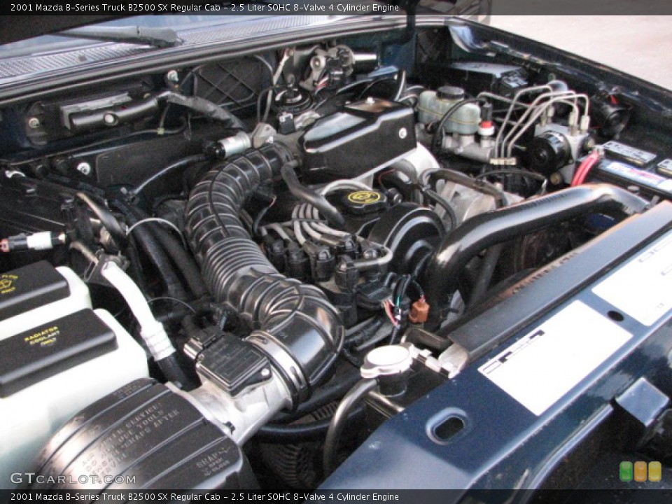 2.5 Liter SOHC 8-Valve 4 Cylinder 2001 Mazda B-Series Truck Engine