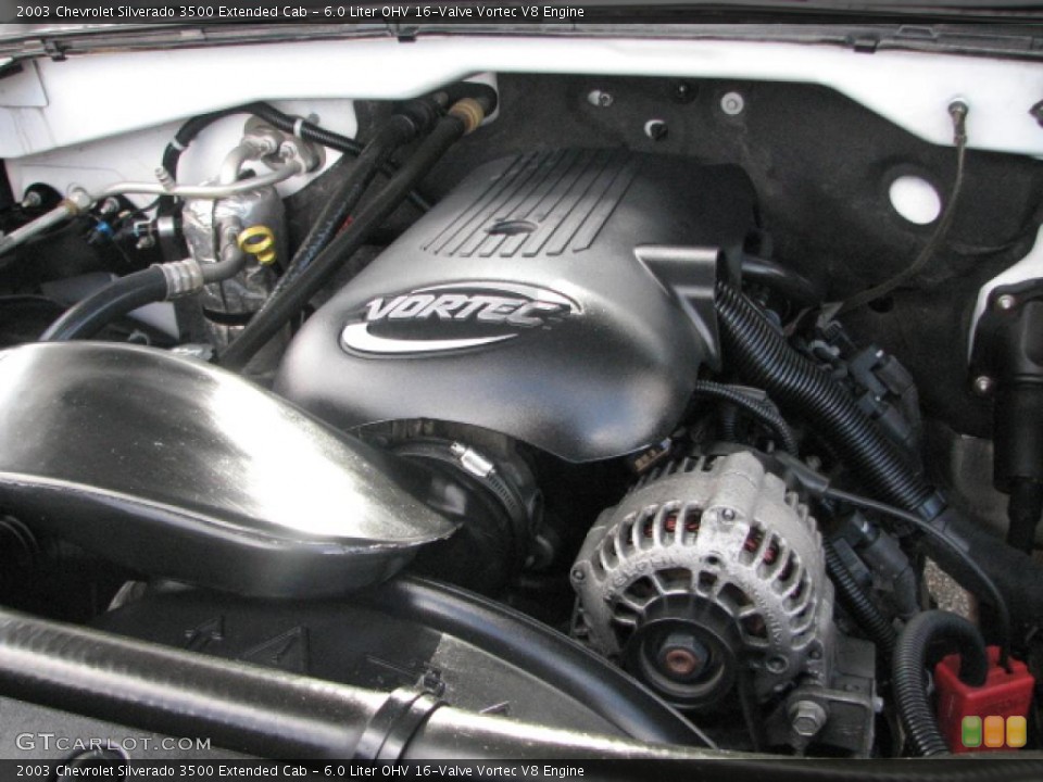 6.0 Liter OHV 16-Valve Vortec V8 2003 Chevrolet Silverado 3500 Engine