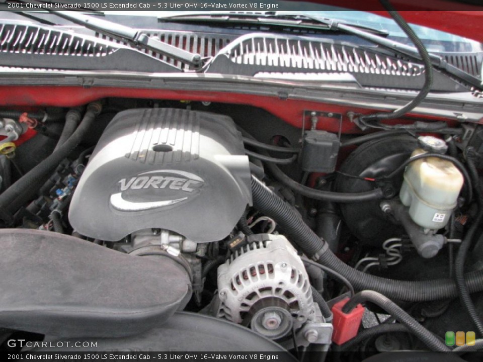 5.3 Liter OHV 16-Valve Vortec V8 2001 Chevrolet Silverado 1500 Engine