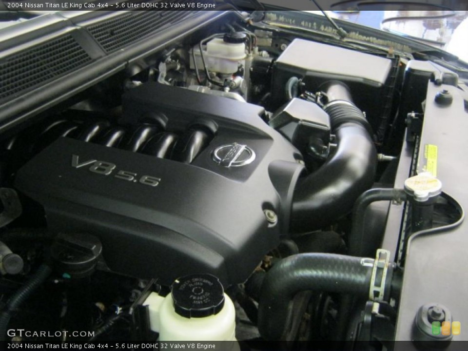 5.6 Liter DOHC 32 Valve V8 2004 Nissan Titan Engine