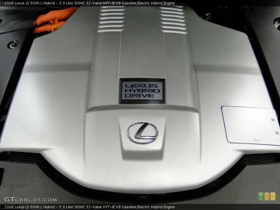 5.0 Liter DOHC 32-Valve VVT-iE V8 Gasoline/Electric Hybrid Engine for the 2008 Lexus LS #39858174