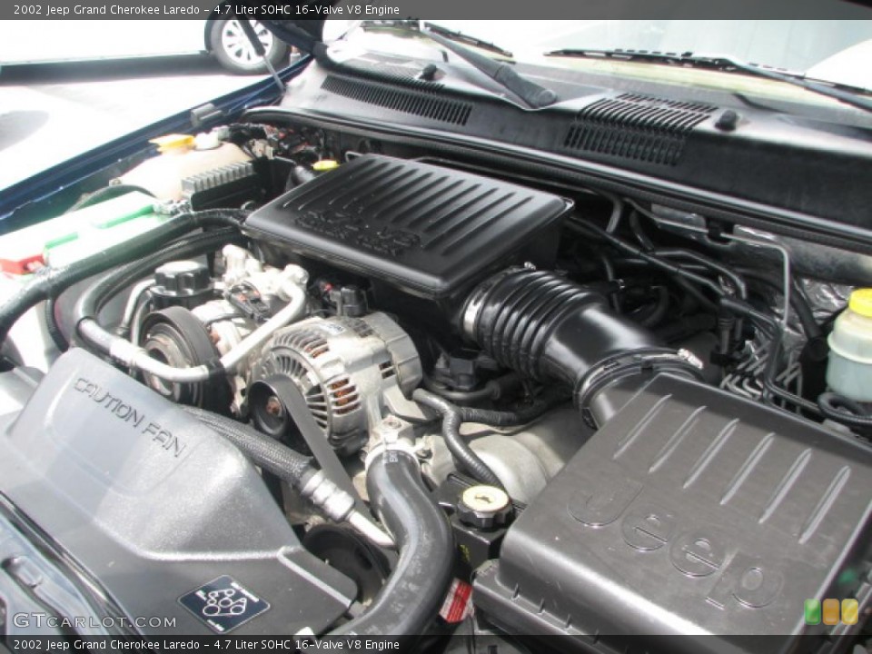 4.7 Liter SOHC 16-Valve V8 Engine for the 2002 Jeep Grand Cherokee #39873028
