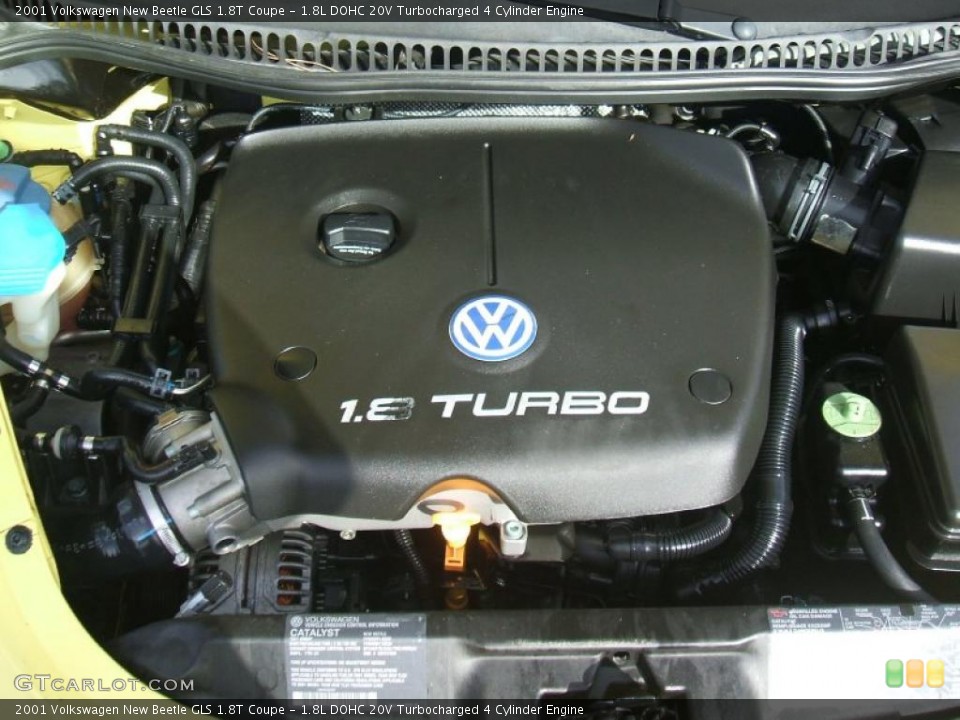 1.8L DOHC 20V Turbocharged 4 Cylinder 2001 Volkswagen New Beetle Engine