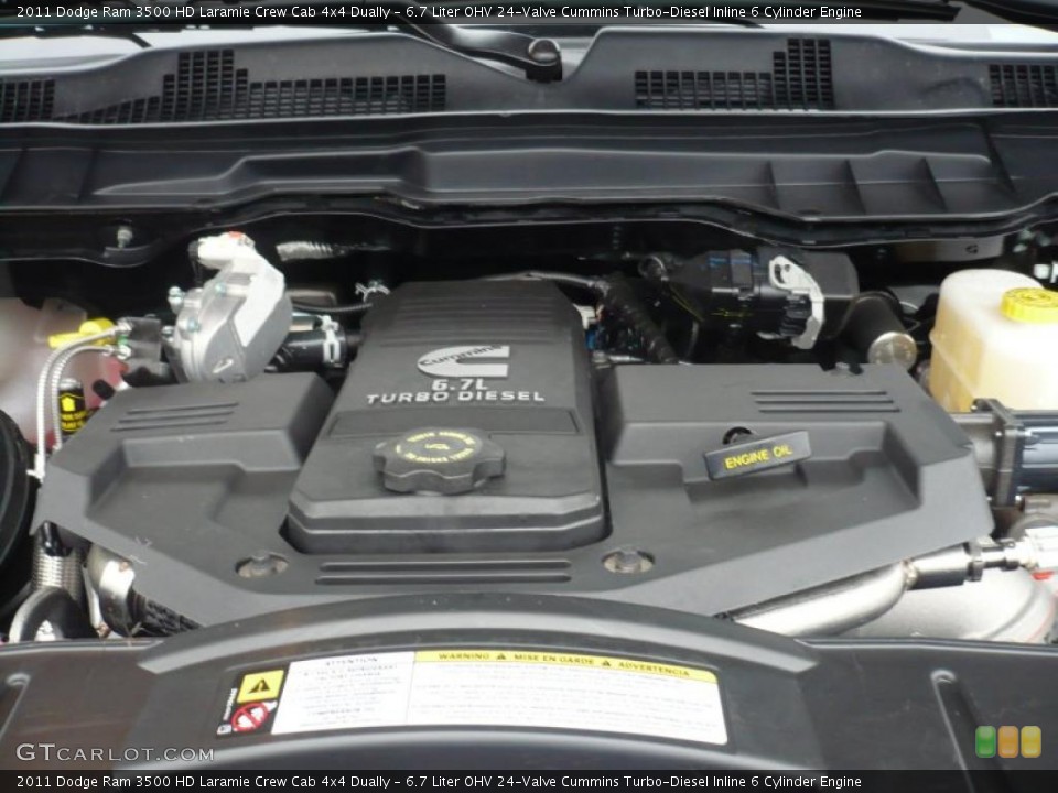 6.7 Liter OHV 24-Valve Cummins Turbo-Diesel Inline 6 Cylinder Engine for the 2011 Dodge Ram 3500 HD #39908599