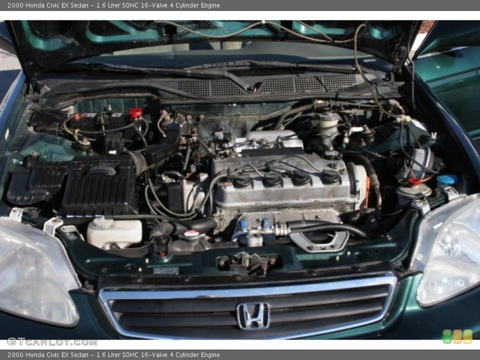 1.6 Liter SOHC 16-Valve 4 Cylinder Engine for the 2000 Honda Civic #39909215