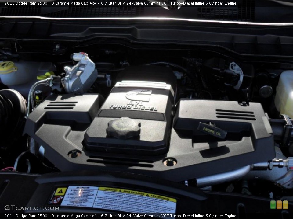 6.7 Liter OHV 24-Valve Cummins VGT Turbo-Diesel Inline 6 Cylinder Engine for the 2011 Dodge Ram 2500 HD #39928836