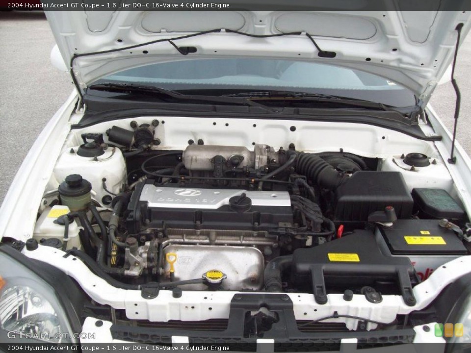 1.6 Liter DOHC 16-Valve 4 Cylinder Engine for the 2004 Hyundai Accent #39995072