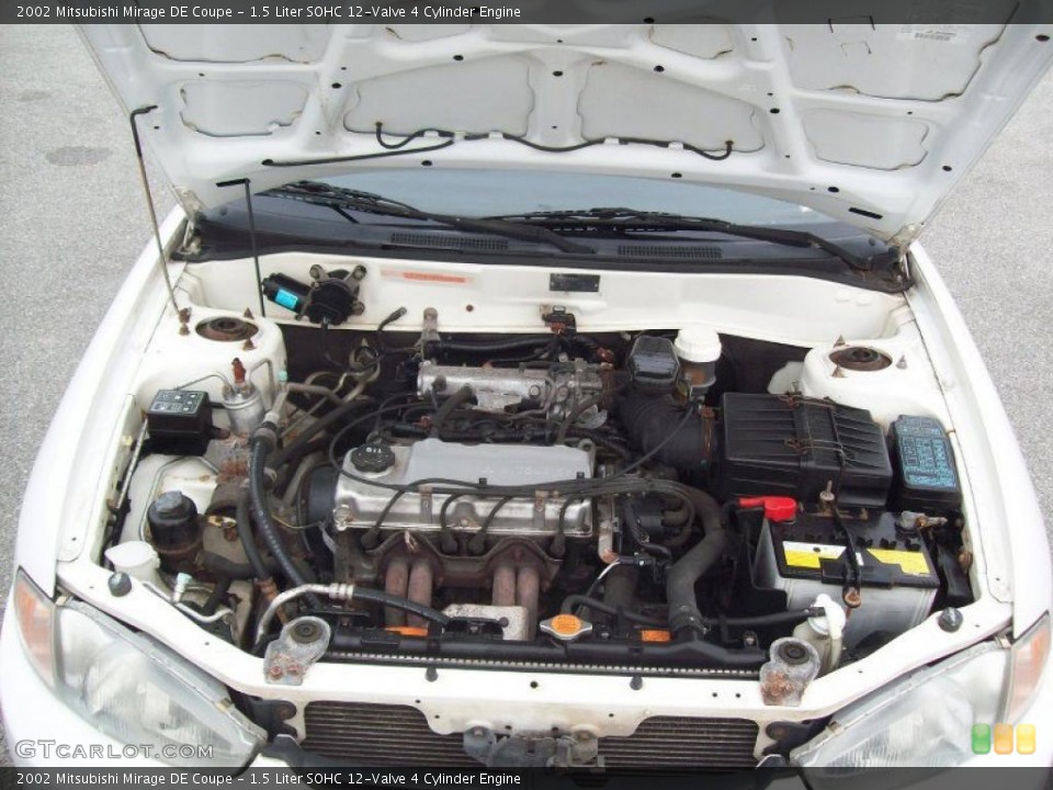 1.5 Liter SOHC 12-Valve 4 Cylinder 2002 Mitsubishi Mirage Engine