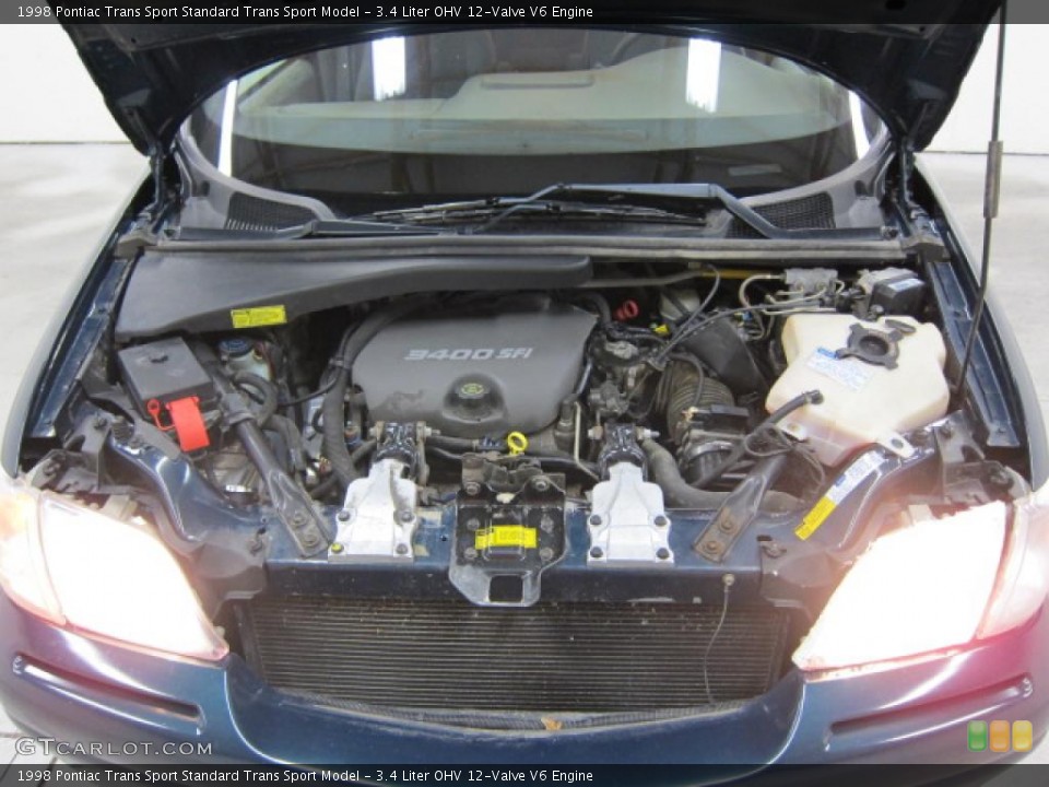 3.4 Liter OHV 12-Valve V6 1998 Pontiac Trans Sport Engine