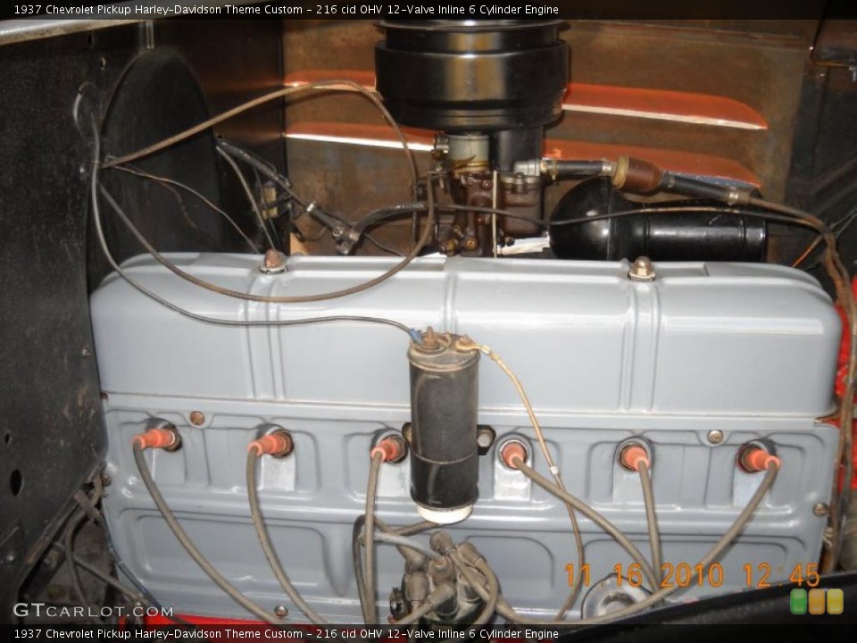216 cid OHV 12-Valve Inline 6 Cylinder 1937 Chevrolet Pickup Engine