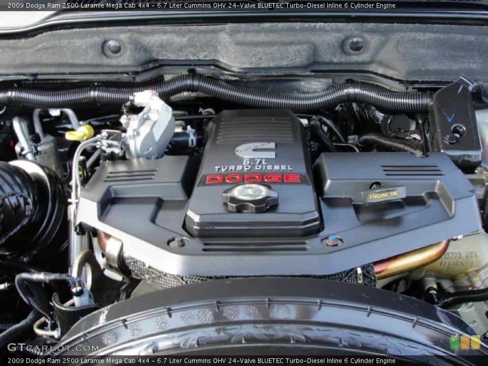 6.7 Liter Cummins OHV 24-Valve BLUETEC Turbo-Diesel Inline 6 Cylinder 2009 Dodge Ram 2500 Engine