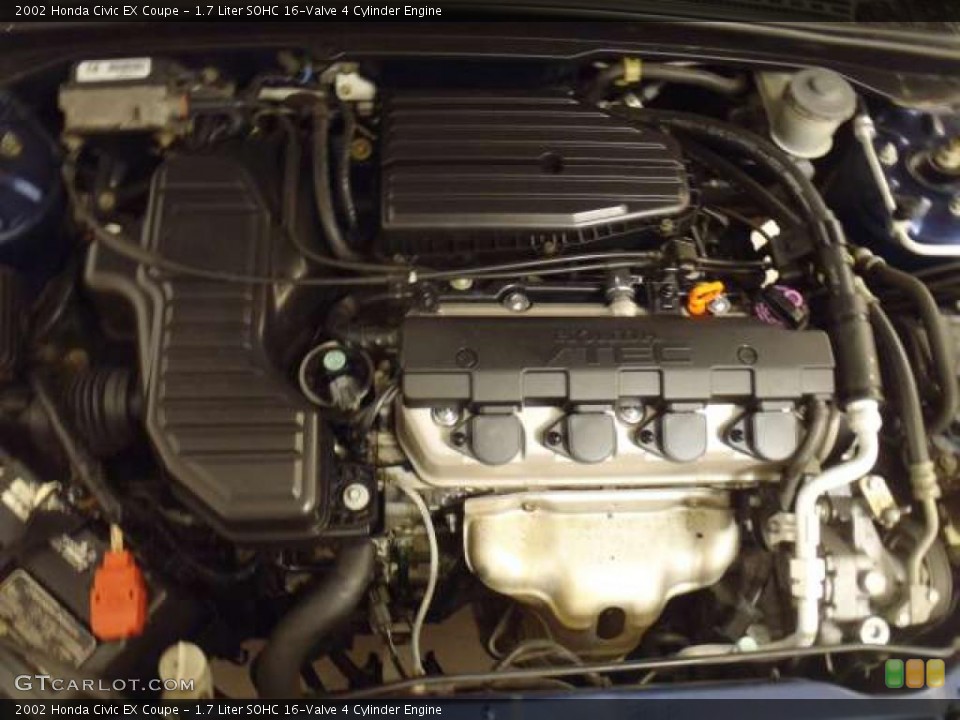 1.7 Liter SOHC 16-Valve 4 Cylinder Engine for the 2002 Honda Civic #40067063