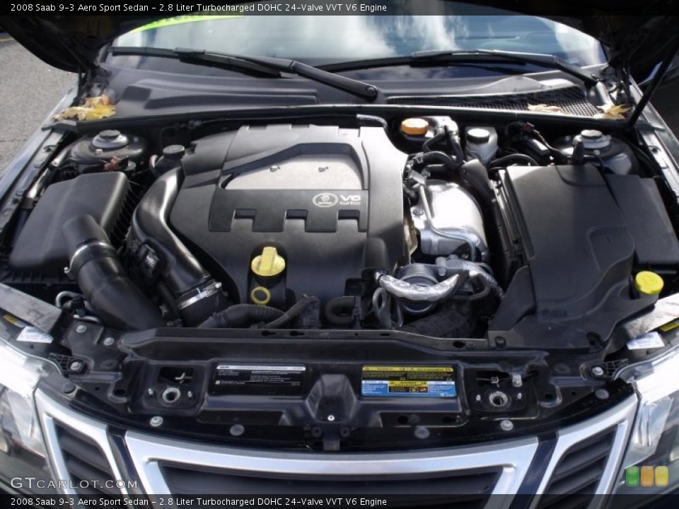 2.8 Liter Turbocharged DOHC 24-Valve VVT V6 Engine for the 2008 Saab 9-3 #40083571