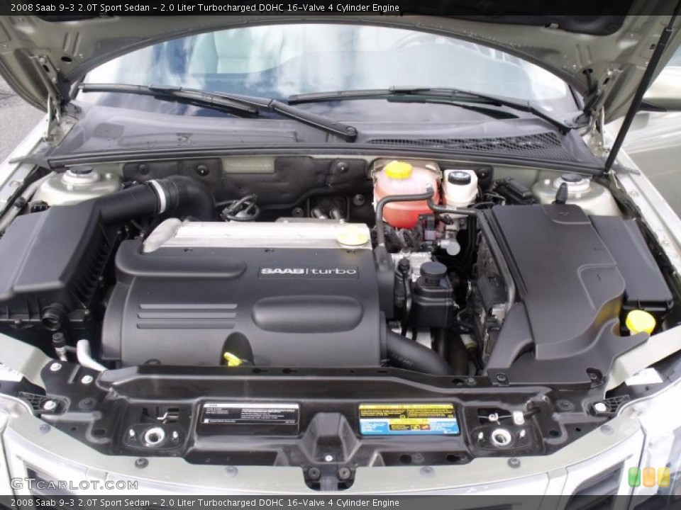 2.0 Liter Turbocharged DOHC 16-Valve 4 Cylinder Engine for the 2008 Saab 9-3 #40083843