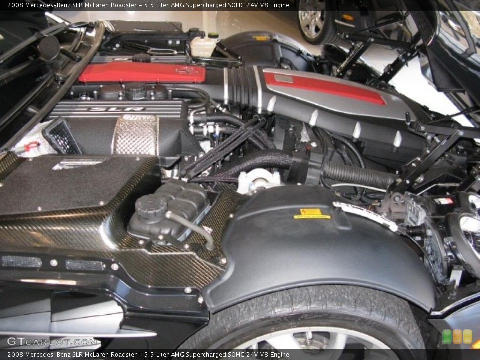 5.5 Liter AMG Supercharged SOHC 24V V8 2008 Mercedes-Benz SLR Engine