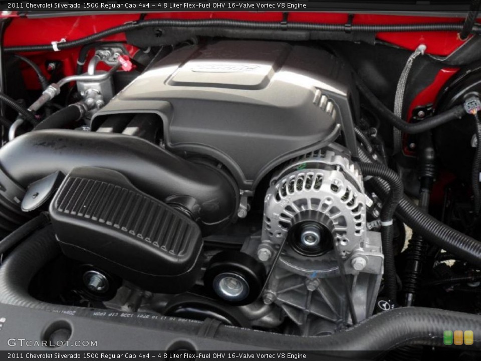4.8 Liter Flex-Fuel OHV 16-Valve Vortec V8 Engine for the 2011 Chevrolet Silverado 1500 #40155682