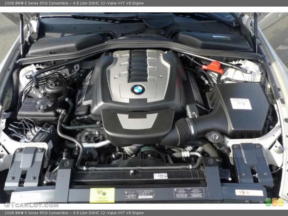 4.8 Liter DOHC 32-Valve VVT V8 Engine for the 2008 BMW 6 Series #40184186