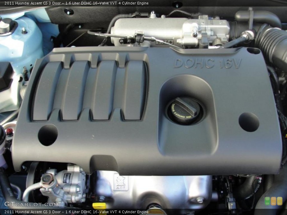 1.6 Liter DOHC 16-Valve VVT 4 Cylinder Engine for the 2011 Hyundai Accent #40200908