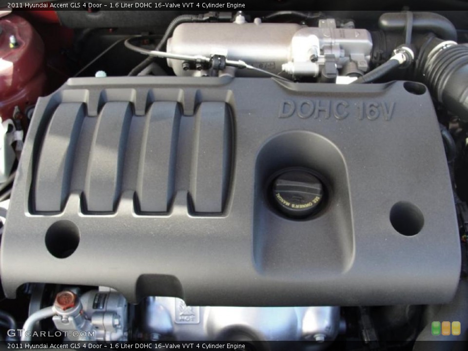 1.6 Liter DOHC 16-Valve VVT 4 Cylinder Engine for the 2011 Hyundai Accent #40202360