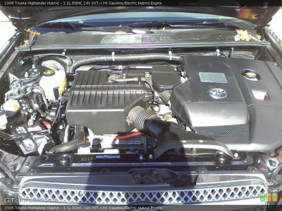 3.3L DOHC 24V VVT-i V6 Gasoline/Electric Hybrid 2006 Toyota Highlander Engine