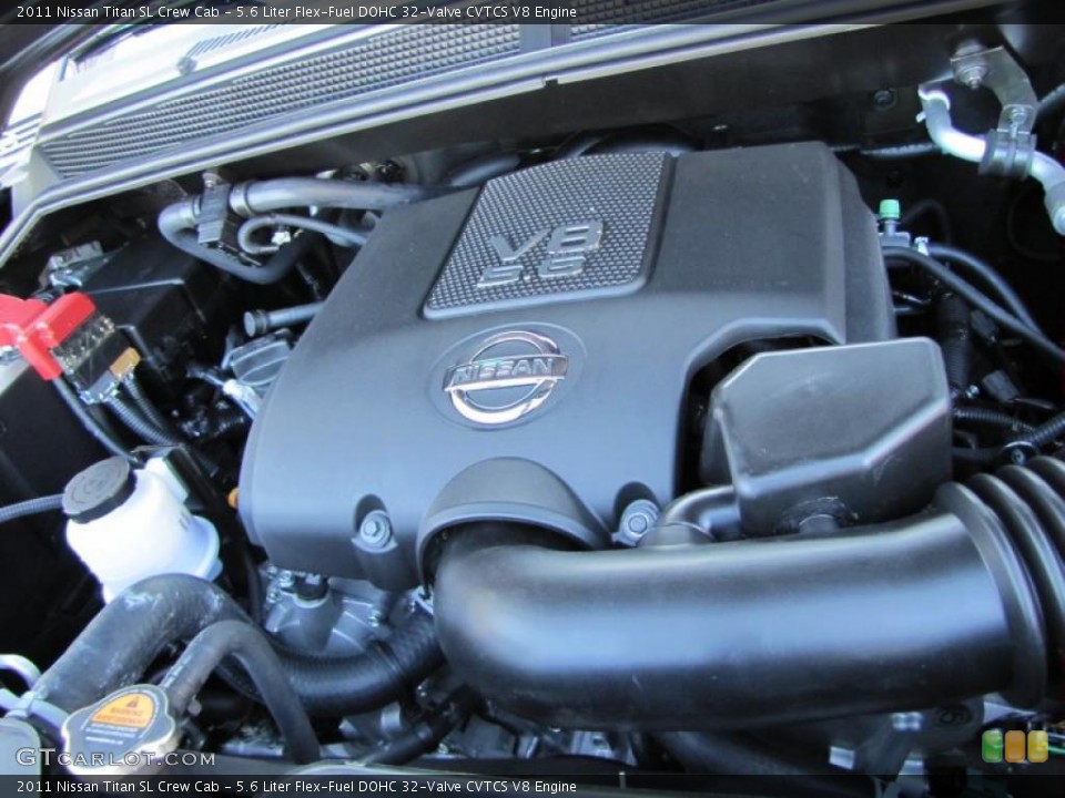 5.6 Liter Flex-Fuel DOHC 32-Valve CVTCS V8 Engine for the 2011 Nissan Titan #40224474