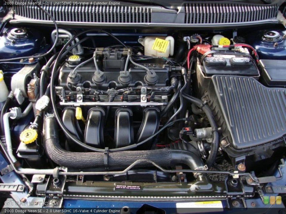 2.0 Liter SOHC 16-Valve 4 Cylinder 2003 Dodge Neon Engine