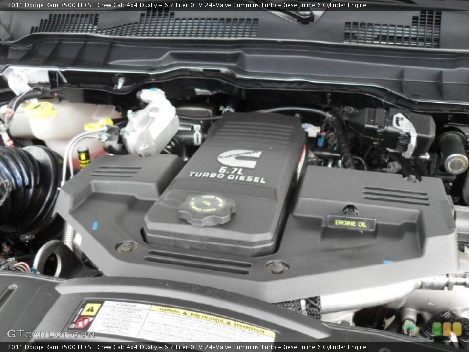6.7 Liter OHV 24-Valve Cummins Turbo-Diesel Inline 6 Cylinder Engine for the 2011 Dodge Ram 3500 HD #40257562