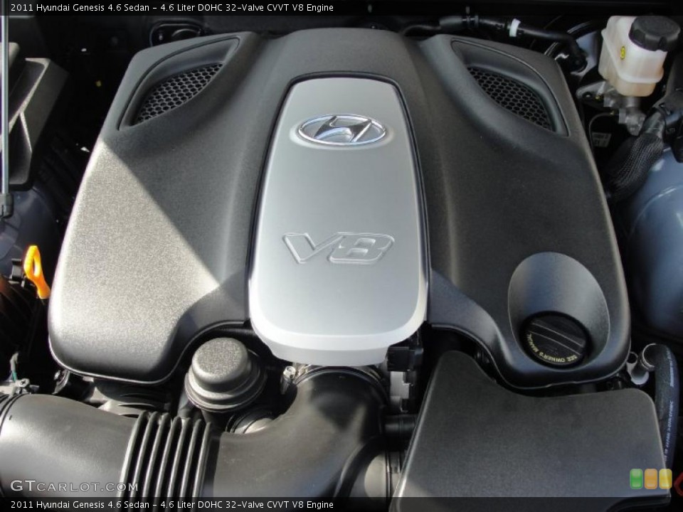 4.6 Liter DOHC 32-Valve CVVT V8 Engine for the 2011 Hyundai Genesis #40291311