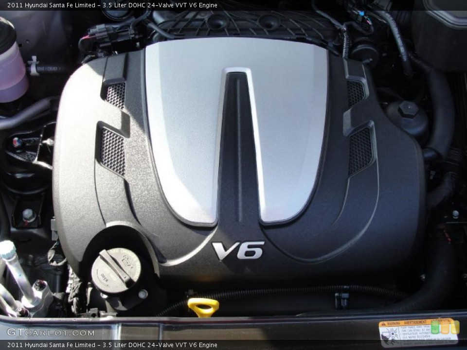 3.5 Liter DOHC 24-Valve VVT V6 Engine for the 2011 Hyundai Santa Fe #40399545