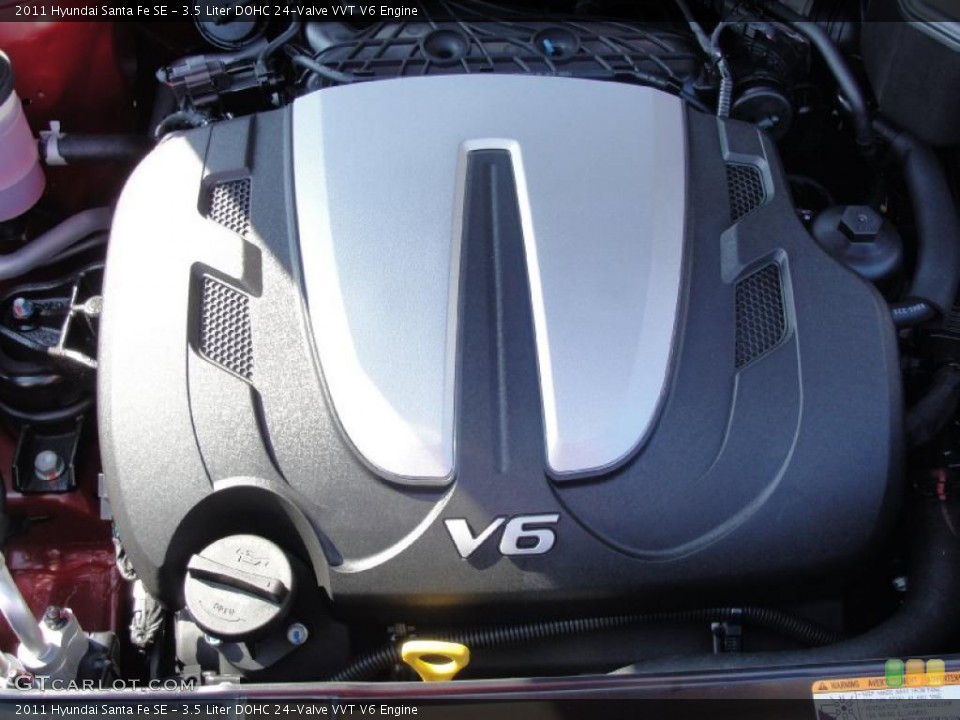 3.5 Liter DOHC 24-Valve VVT V6 Engine for the 2011 Hyundai Santa Fe #40400169