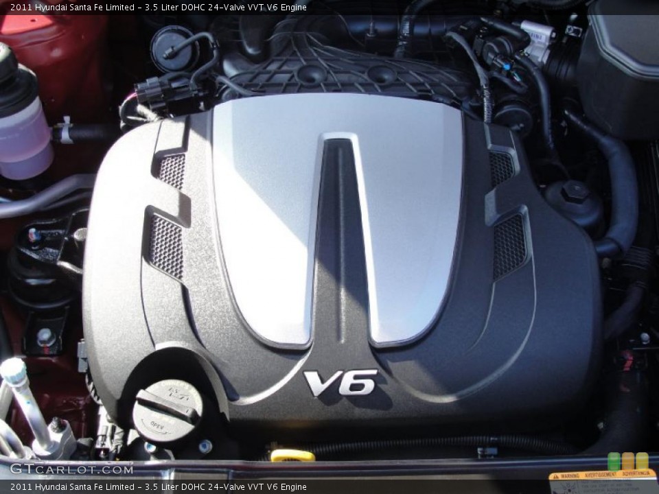 3.5 Liter DOHC 24-Valve VVT V6 Engine for the 2011 Hyundai Santa Fe #40401369