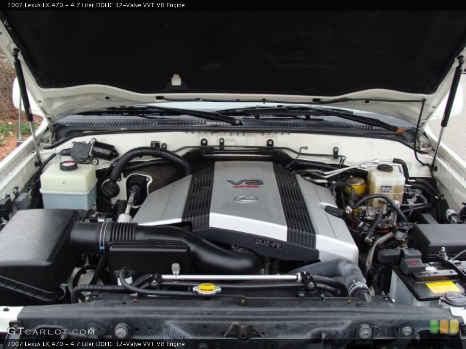 4.7 Liter DOHC 32-Valve VVT V8 2007 Lexus LX Engine