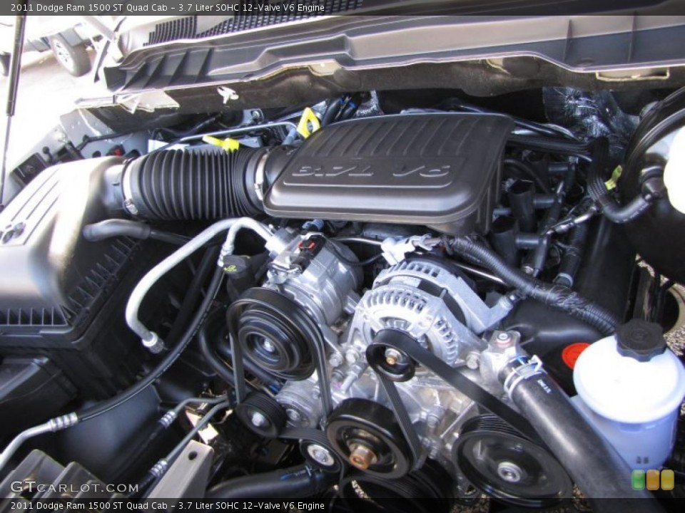 3.7 Liter SOHC 12-Valve V6 2011 Dodge Ram 1500 Engine