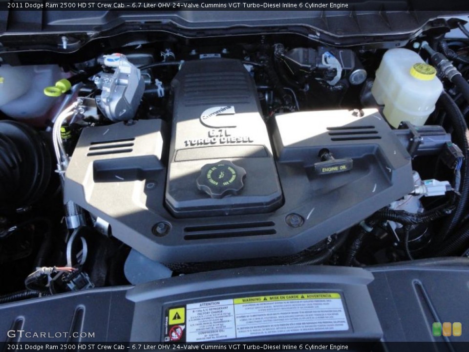 6.7 Liter OHV 24-Valve Cummins VGT Turbo-Diesel Inline 6 Cylinder Engine for the 2011 Dodge Ram 2500 HD #40447937