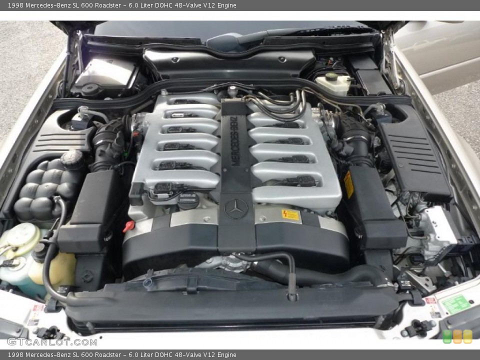 6.0 Liter DOHC 48-Valve V12 1998 Mercedes-Benz SL Engine