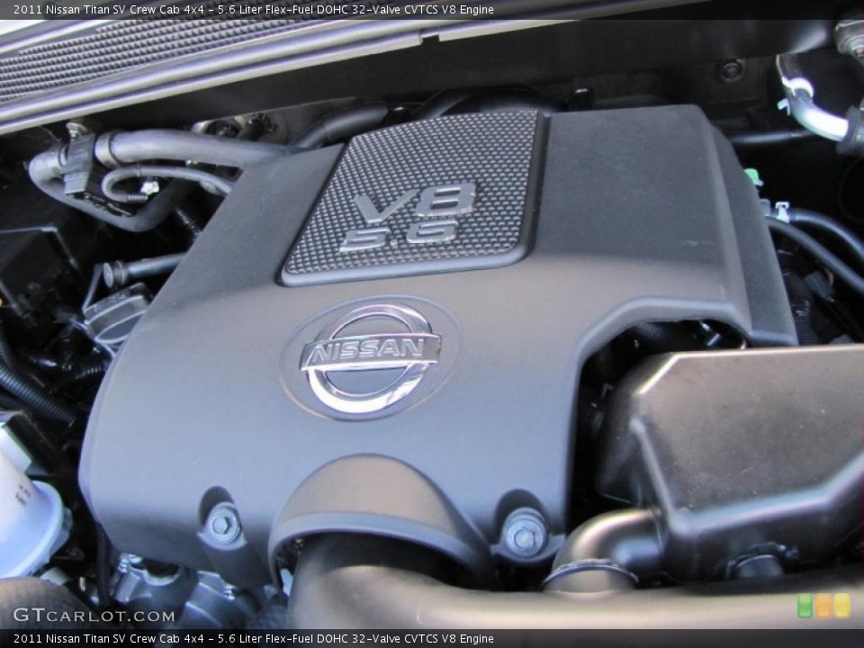 5.6 Liter Flex-Fuel DOHC 32-Valve CVTCS V8 Engine for the 2011 Nissan Titan #40473613