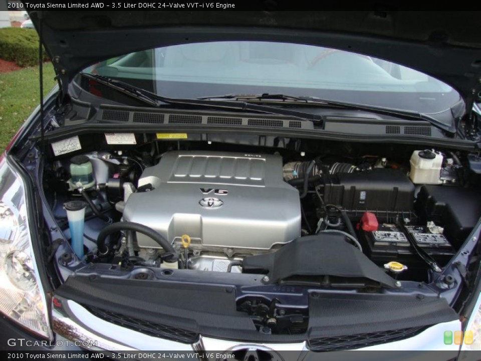 3.5 Liter DOHC 24-Valve VVT-i V6 Engine for the 2010 Toyota Sienna #40498354
