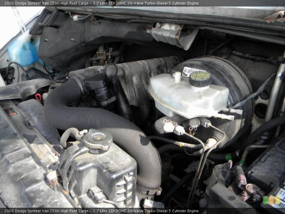 2.7 Liter CDI DOHC 20-Valve Turbo-Diesel 5 Cylinder Engine for the 2003 Dodge Sprinter Van #40581997