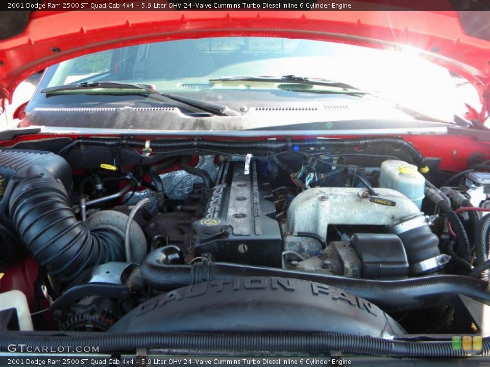 5.9 Liter OHV 24-Valve Cummins Turbo Diesel Inline 6 Cylinder Engine for the 2001 Dodge Ram 2500 #40584045