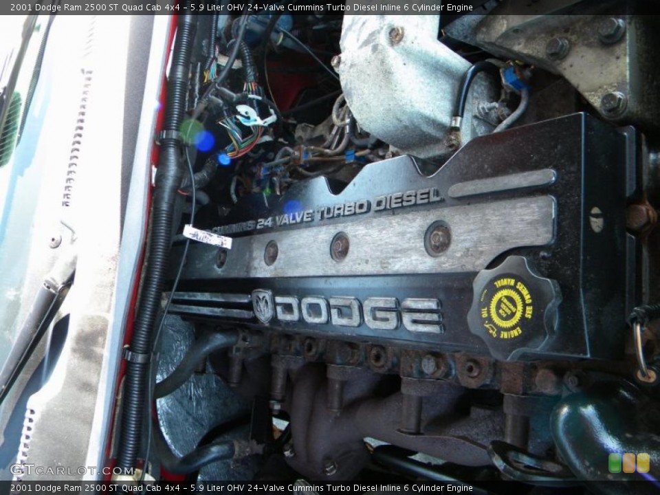 5.9 Liter OHV 24-Valve Cummins Turbo Diesel Inline 6 Cylinder Engine for the 2001 Dodge Ram 2500 #40584097