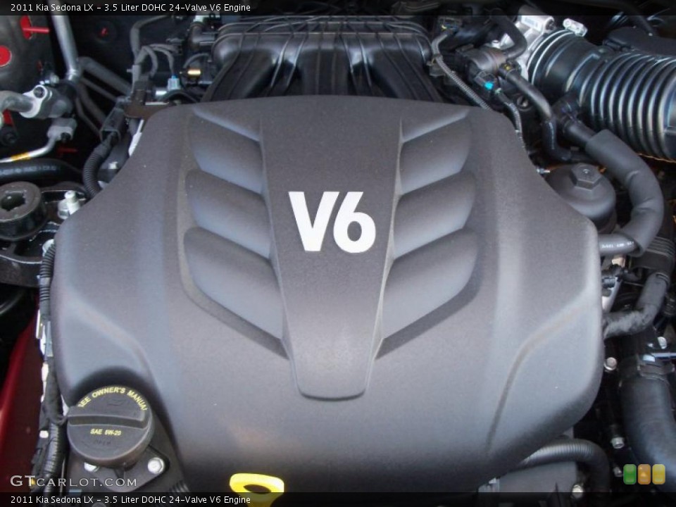3.5 Liter DOHC 24-Valve V6 Engine for the 2011 Kia Sedona #40619138