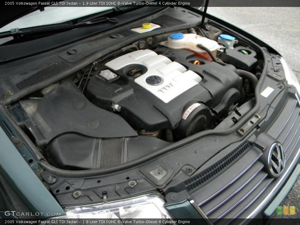 1.9 Liter TDI SOHC 8-Valve Turbo-Diesel 4 Cylinder Engine for the 2005 Volkswagen Passat #40624242