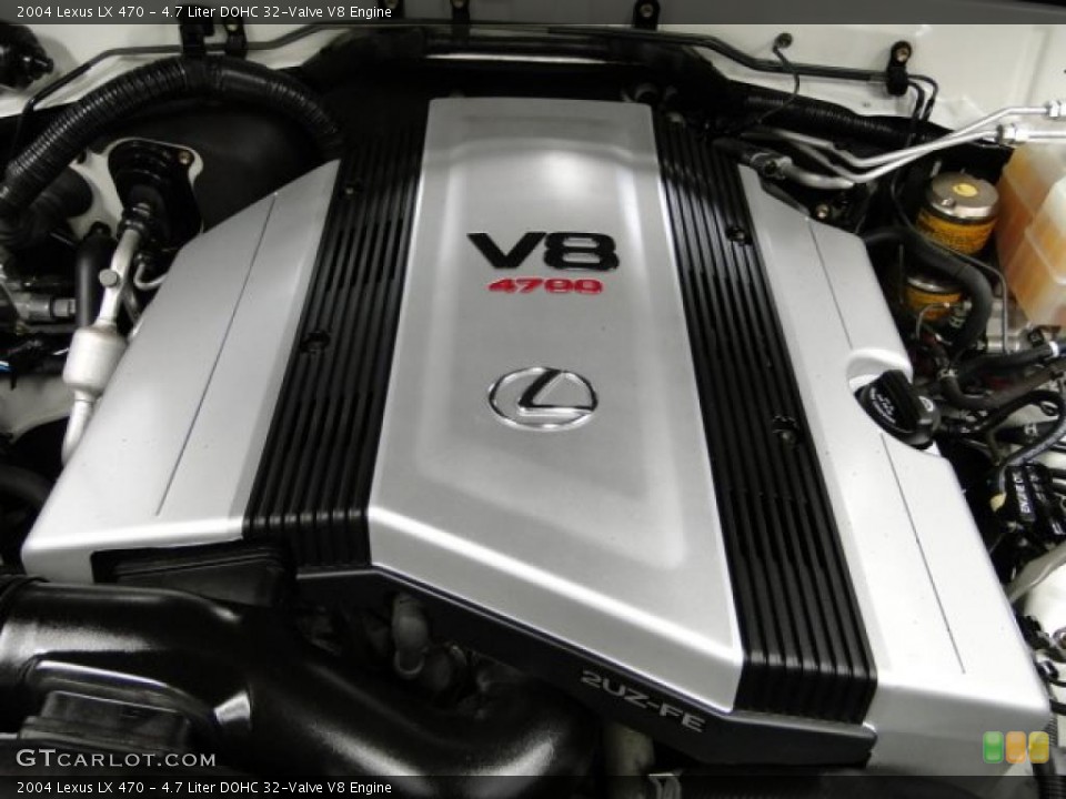 4.7 Liter DOHC 32-Valve V8 2004 Lexus LX Engine