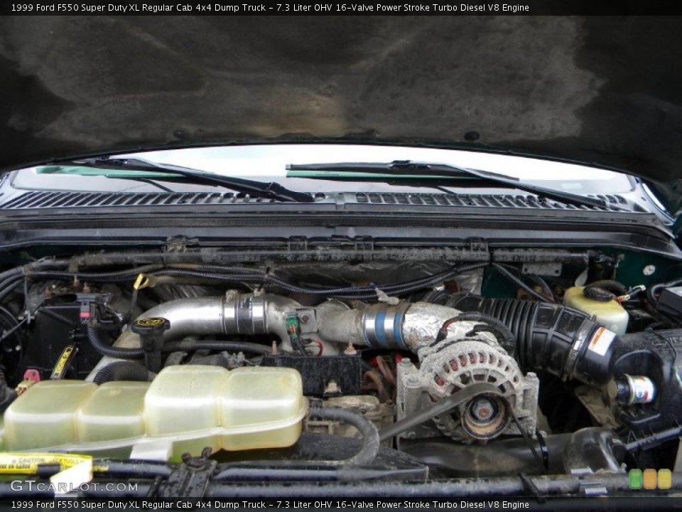 7.3 Liter OHV 16-Valve Power Stroke Turbo Diesel V8 Engine for the 1999 Ford F550 Super Duty #40642219