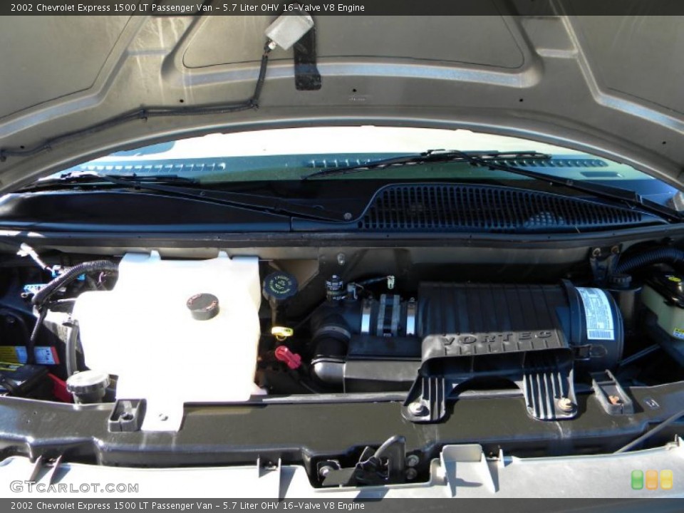 5.7 Liter OHV 16-Valve V8 2002 Chevrolet Express Engine