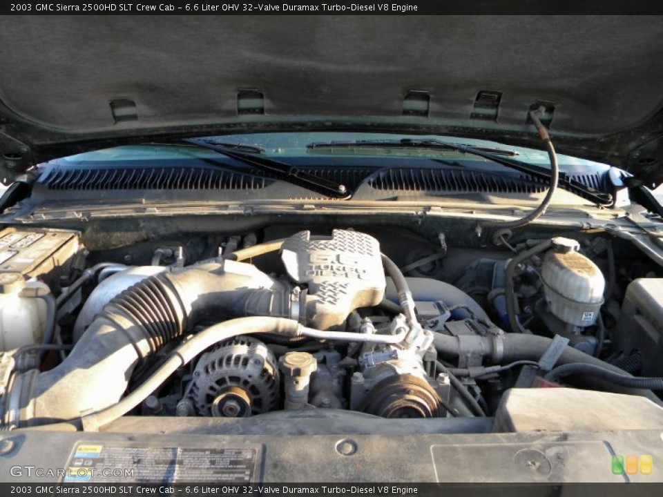 6.6 Liter OHV 32-Valve Duramax Turbo-Diesel V8 2003 GMC Sierra 2500HD Engine