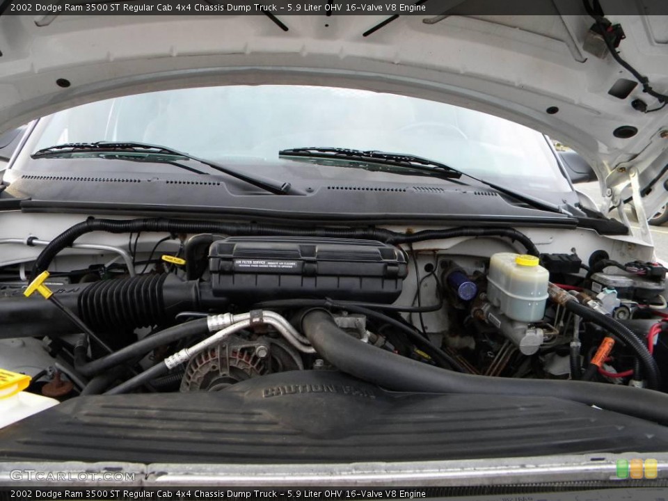 5.9 Liter OHV 16-Valve V8 2002 Dodge Ram 3500 Engine